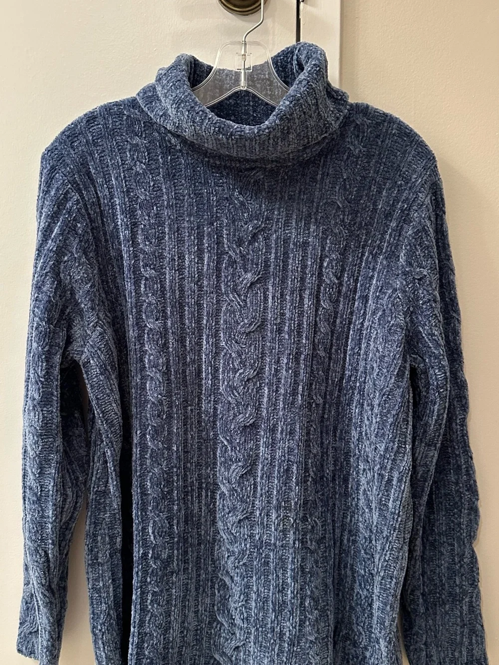 Motherhood Navy Blue Cable Turtleneck Sweater